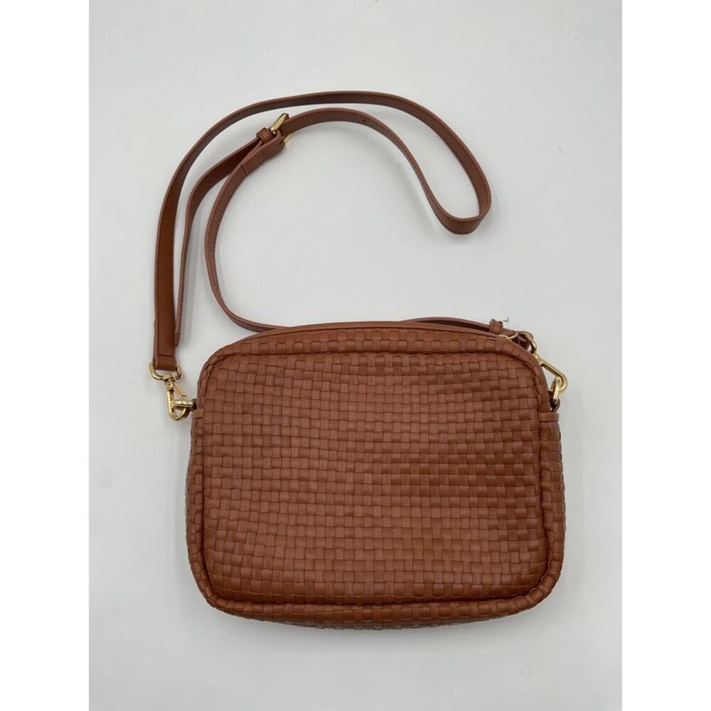 Quince Italian Leather Handwoven Crossbody Brown OS